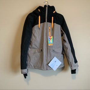 Roxy grey, black and orange biotherm winter jacket